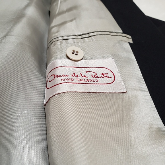 Oscar de la Renta One Button Jacket Black Size R44 - Picture 3 of 4